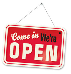 we're open